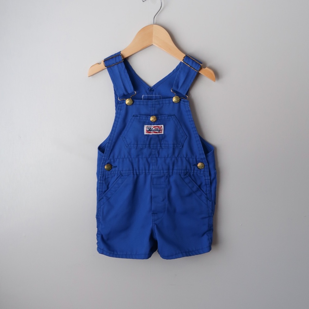 Vintage Liberty Blue Bib Shortalls Overalls 3T